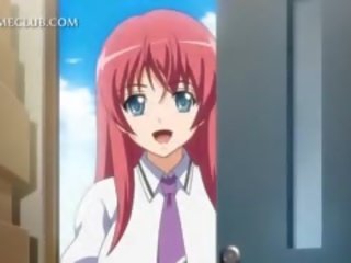 Naakt sexy anime roodharige in hardcore anime scènes