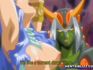 Hentai girl gets hot riding by butterfly monster anime
