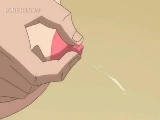 Nahý ryšavý anime dívka foukání čurák v sixtynine
