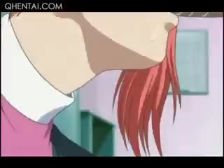 Hentai Hot Redhead Temptress Giving Blowjob On Knees