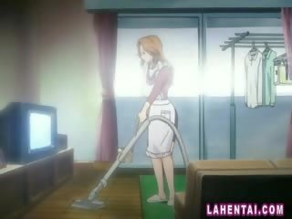 Uzbudinātas anime mājsaimniece masturbācija