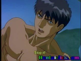 Inocente hentai homossexual garanhão fica quente gangbanged
