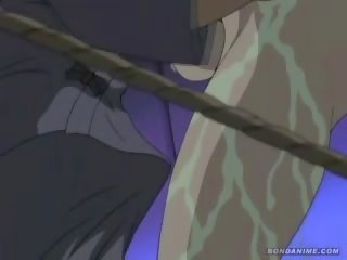 Luscious hentai anime milf massochist roped