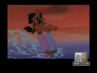 Aladdin โป๊ ชายหาด เพศ ด้วย ดอกมะลิ