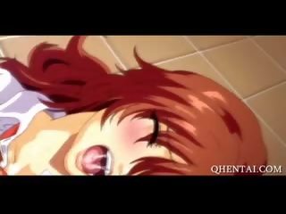 Hentai School Babe Squirting On Bathroom Floor