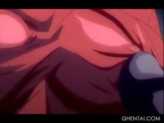 Seductive hentaý geisha filling her fuck holes with dildos