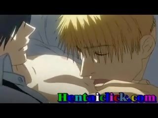 Hentai homossexual gajo tendo incondicional sexo e amor