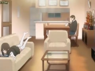 Adoleshent anime merr gjinj rubbed dhe kuçkë thau