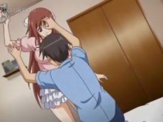 Anime dziewczyna cycek pieprzenie i tarcie ogromny chuj dostaje za na twarz