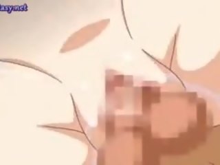 Bezwstydny anime cutie siorbanie na ogromny kutas