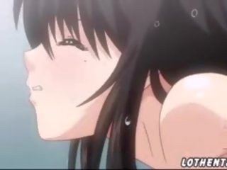 Anime kjønn i den bad med venn